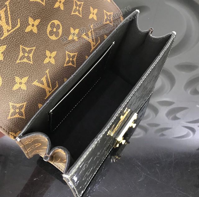 LV包 lv新款女包 Wynwood手袋 壓紋漆光牛皮 LV鏈條斜跨女包  ydh3456